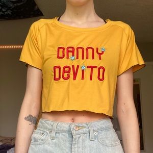 Embroidered Danny Devito Crop Top